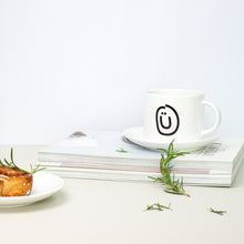 Load image into Gallery viewer, 봄가치 세라믹 컵 고급머그잔 집들이선물그릇 컵앤소서 표정컵 머그세트 점박이컵 스마일컵 컵세트 신혼식기 까페컵 특이한머그컵